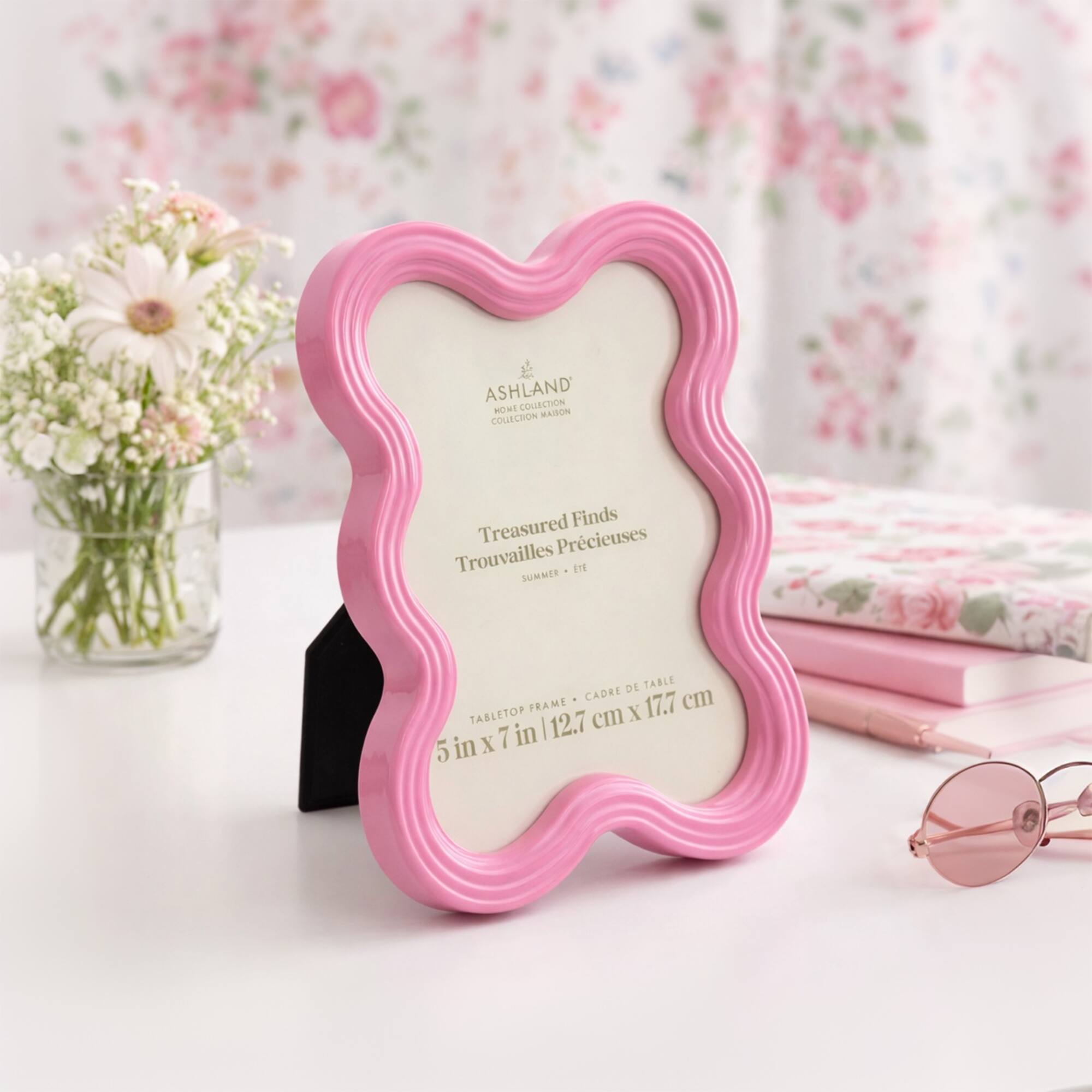 5" x 7" Pink Flow Tabletop Frame, Treasured Finds by Ashland®